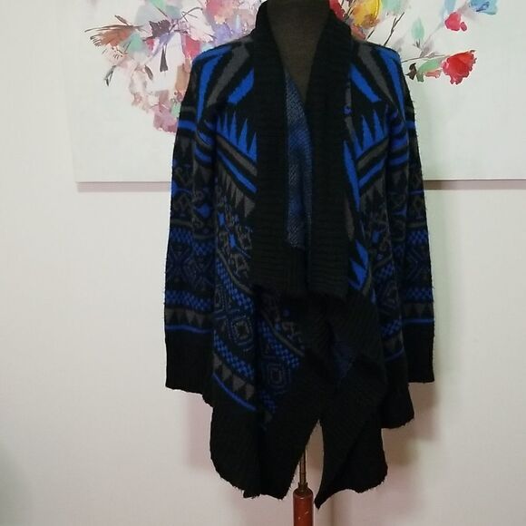 Neiman Marcus Blue Multicolored Sweater size Medium - Picture 4 of 10